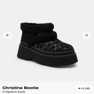 Coach Christina Bootie Black